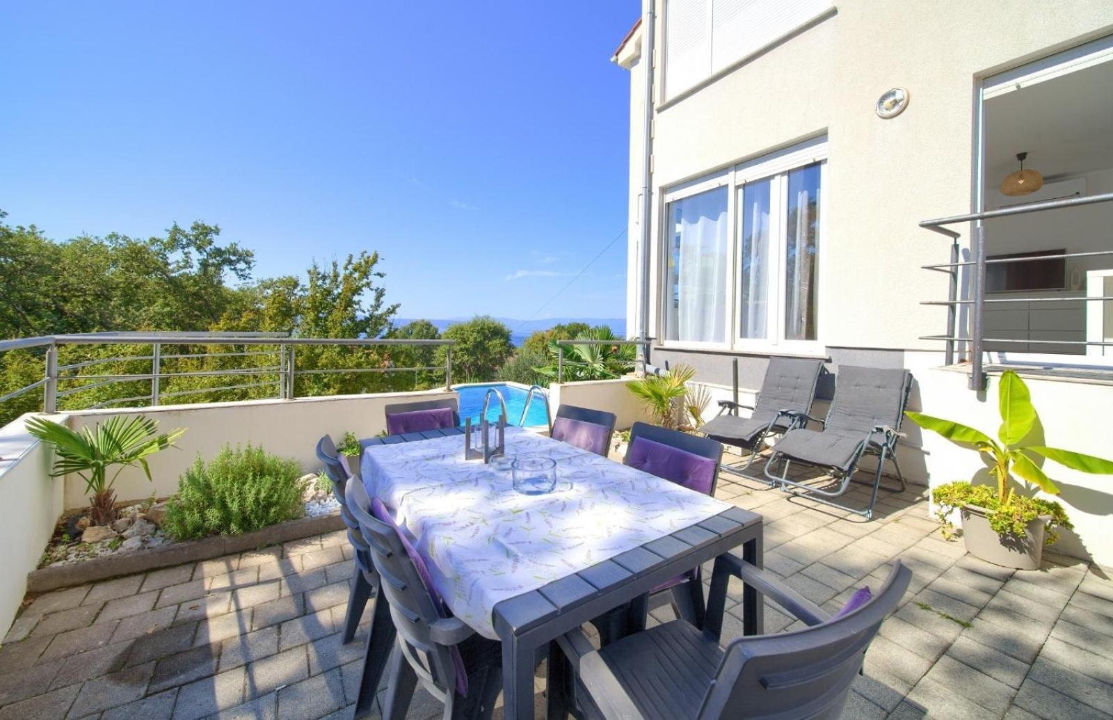 Apartment Sasso Bianco With The Private Pool Njivice Eksteriør bilde